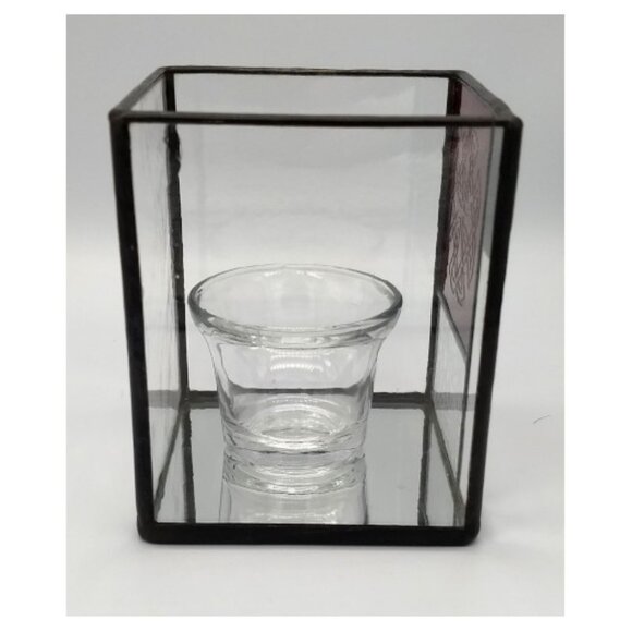 Celtic Knot Red Stain Glass Candle Holder - Picture 4 of 5